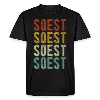 Soest City Rétro Vintage - T-shirt Premium bio Homme - noir - Devant - Nico (187cm)