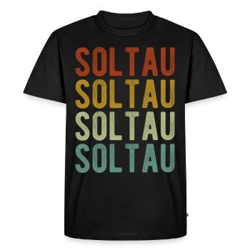 Soltau City Retro Vintage - Men's Premium Organic T-Shirt - black - Front - Nico (187cm)