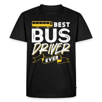 Meilleur chauffeur de bus Jamais conduit d’autobus - T-shirt Premium bio Homme - noir - Devant - Nico (187cm)