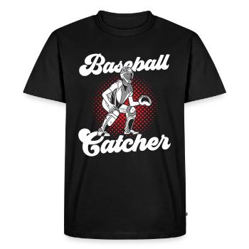 Receveur de baseball Receveur de baseball Joueur amateur - T-shirt Premium bio Homme - noir - Devant - Nico (187cm)