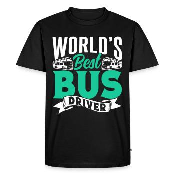 Le meilleur chauffeur de bus au monde Autocar - T-shirt Premium bio Homme - noir - Devant - Nico (187cm)