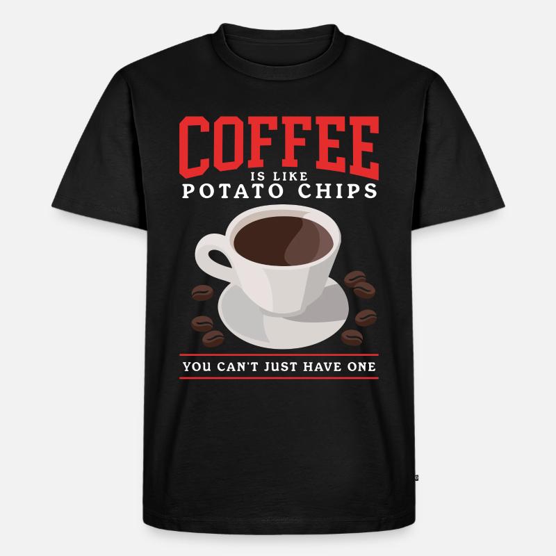 Kaffee Kaffeeliebhaber | Kaffeetrinker Geschenk - Männer Premium Bio T-Shirt - Schwarz