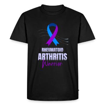 Rheumatoid Arthritis Warrior Autoimmune Disease - Men's Premium Organic T-Shirt - black - Front - Nico (187cm)