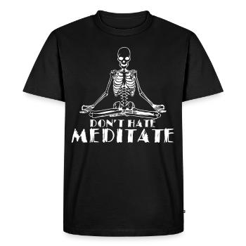 Méditation - Ne méditez pas - T-shirt Premium bio Homme - noir - Devant - Nico (187cm)
