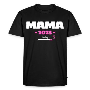 Mama 2023 Loading - Expectant Mama Motif for - Men's Premium Organic T-Shirt - black - Front - Nico (187cm)