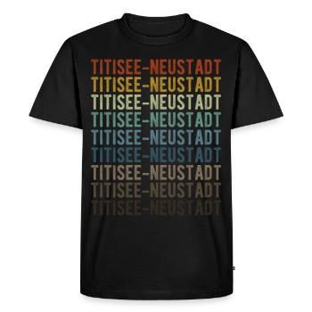 Titisee-Neustadt Stadt Retro Vintage - T-shirt Premium bio Homme - noir - Devant - Nico (187cm)