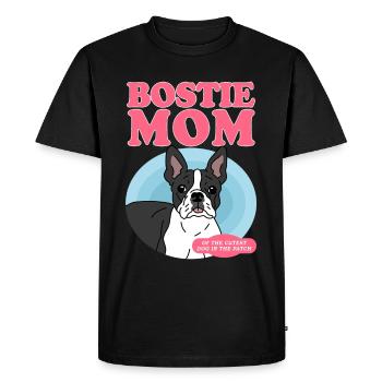 Boston Terrier Maman Chien Propriétaire Chiens Cadeau - T-shirt Premium bio Homme - noir - Devant - Nico (187cm)