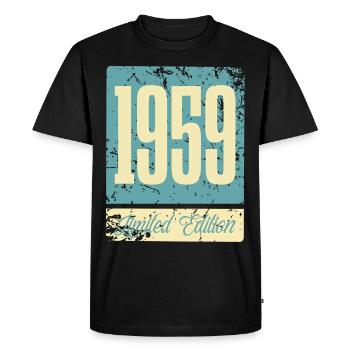 1959 Anniversaire de naissance Année de naissance - T-shirt Premium bio Homme - noir - Devant - Nico (187cm)