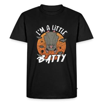 Effrayant Chauve-souris sorcière effrayante Halloween - T-shirt Premium bio Homme - noir - Devant - Nico (187cm)