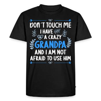 J’ai une petite-fille folle grand-père - T-shirt Premium bio Homme - noir - Devant - Nico (187cm)