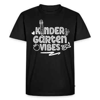 Kindergarten Vibes Humor Children Sweet Sayings - Men's Premium Organic T-Shirt - black - Front - Nico (187cm)