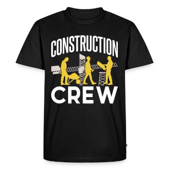 Équipe de construction Travailleurs de la construction Travail d’équipe Équipe de chantier - T-shirt Premium bio Homme - noir - Devant - Nico (187cm)
