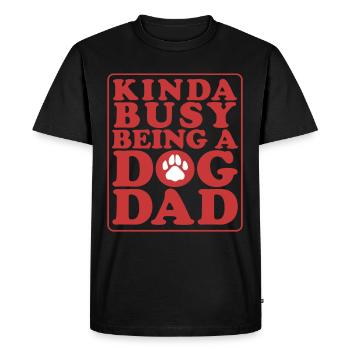 Maître de papa chien | Chiens Dog Owner Cadeau - T-shirt Premium bio Homme - noir - Devant - Nico (187cm)