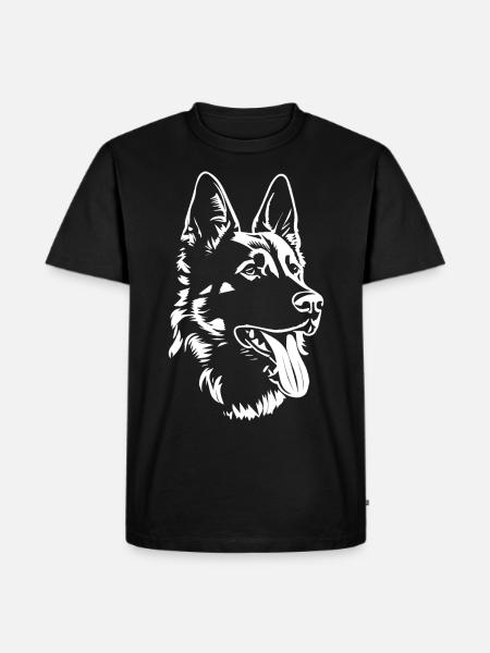 Deutscher Schäferhund Silhouette Schäferhunde - Männer Premium Bio T-Shirt - Schwarz