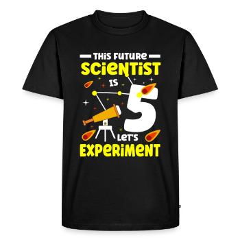 Ce futur scientifique a 5 ans - T-shirt Premium bio Homme - noir - Devant - Nico (187cm)