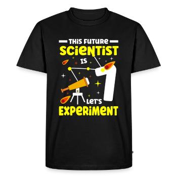 Ce futur scientifique a 7 ans Allons - T-shirt Premium bio Homme - noir - Devant - Nico (187cm)