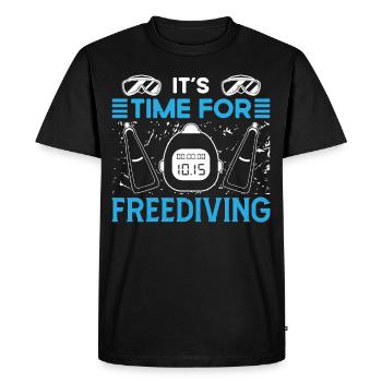 Temps d’apnée en apnée en apnée - T-shirt Premium bio Homme - noir - Devant - Nico (187cm)