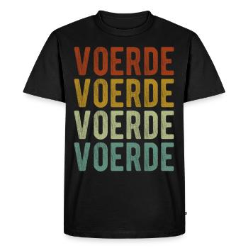 Voerde City Retro Vintage - Men's Premium Organic T-Shirt - black - Front - Nico (187cm)