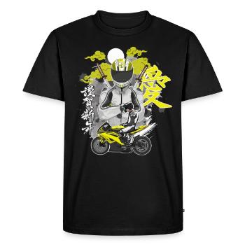 Moto Lifestyle / Moto / Moto motard - T-shirt Premium bio Homme - noir - Devant - Nico (187cm)