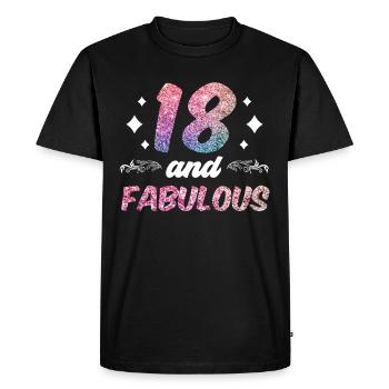 18 et fabuleuse fête dix-huit ans - T-shirt Premium bio Homme - noir - Devant - Nico (187cm)