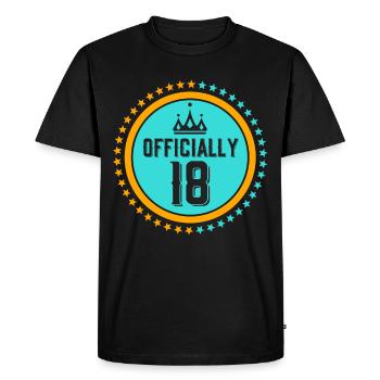 Enfant officiel de dix-huit ans 18e anniversaire - T-shirt Premium bio Homme - noir - Devant - Nico (187cm)