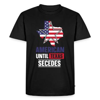 Americans until secession from Texas Texans - Men's Premium Organic T-Shirt - black - Front - Nico (187cm)