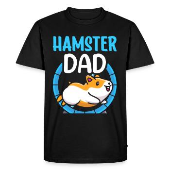 Hamster Papa Cute Pet Owner - Men's Premium Organic T-Shirt - black - Front - Nico (187cm)