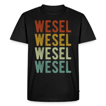 Wesel City Rétro Vintage - T-shirt Premium bio Homme - noir - Devant - Nico (187cm)