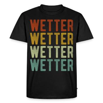 Weather City Retro Vintage - Men's Premium Organic T-Shirt - black - Front - Nico (187cm)