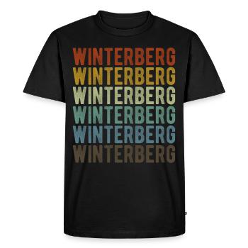 Winterberg City Retro Vintage - Men's Premium Organic T-Shirt - black - Front - Nico (187cm)