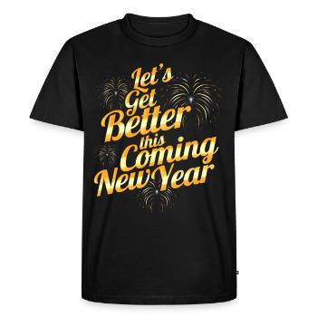 Améliorons la résolution du Nouvel An à venir - T-shirt Premium bio Homme - noir - Devant - Nico (187cm)
