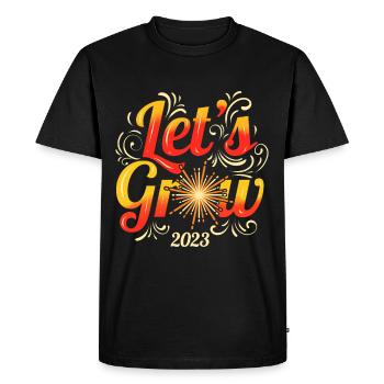 Grandissons 2023 - Résolution du réveillon du Nouvel An - T-shirt Premium bio Homme - noir - Devant - Nico (187cm)