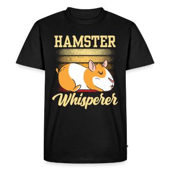 Hamster Whisperer Owner Cute Pet - Men's Premium Organic T-Shirt - black - Front - Nico (187cm)