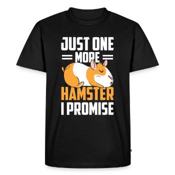 Un seul hamster de plus promis au propriétaire de l’animal - T-shirt Premium bio Homme - noir - Devant - Nico (187cm)