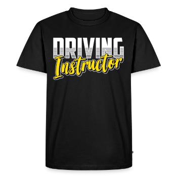 Moniteur d’auto-école Apprenant cours de conduite - T-shirt Premium bio Homme - noir - Devant - Nico (187cm)
