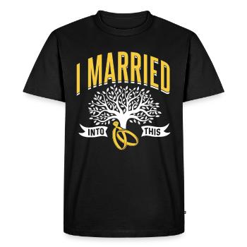 Je me suis marié à cette réunion de famille - T-shirt Premium bio Homme - noir - Devant - Nico (187cm)