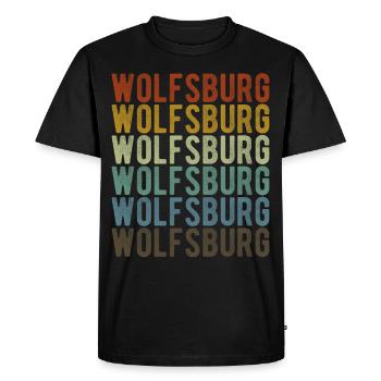 Wolfsburg City Rétro Vintage - T-shirt Premium bio Homme - noir - Devant - Nico (187cm)