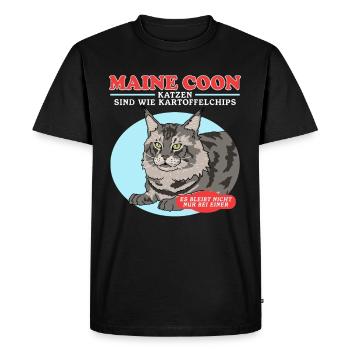 Maine Coon Cats | Cat Owner Gift - Men's Premium Organic T-Shirt - black - Front - Nico (187cm)