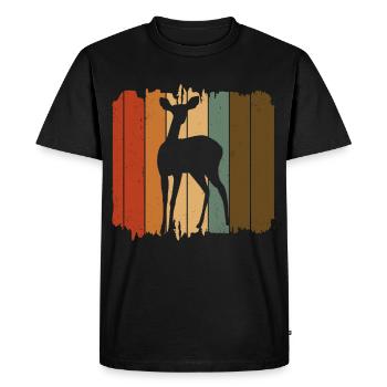 Roe deer - Men's Premium Organic T-Shirt - black - Front - Nico (187cm)