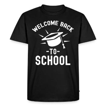 Welcome back to school Teachers Back to school - Men's Premium Organic T-Shirt - black - Front - Nico (187cm)