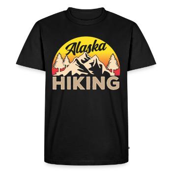 Alaska Hiking Hike Nature Hikers - Men's Premium Organic T-Shirt - black - Front - Nico (187cm)