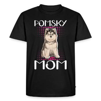 Pomsky maman Pomskies chiens chien propriétaire cadeau - T-shirt Premium bio Homme - noir - Devant - Nico (187cm)