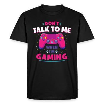 Ne dérangez pas le jeu drôle de dicton - T-shirt Premium bio Homme - noir - Devant - Nico (187cm)
