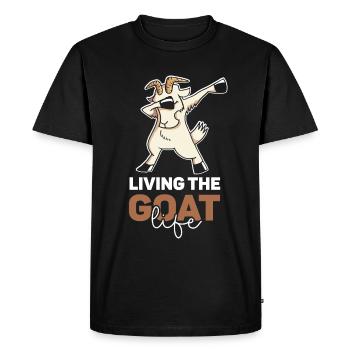Chèvres Vie Animal Chèvre Chèvre domestique Amoureux - T-shirt Premium bio Homme - noir - Devant - Nico (187cm)