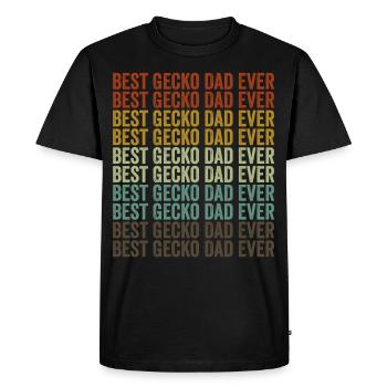 Meilleur père gecko jamais lézard père ge - T-shirt Premium bio Homme - noir - Devant - Nico (187cm)
