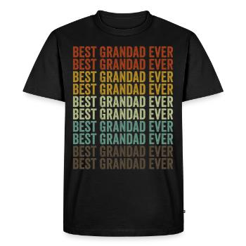 Meilleur grand-père de tous les temps Grand-père de la fête des pères - T-shirt Premium bio Homme - noir - Devant - Nico (187cm)