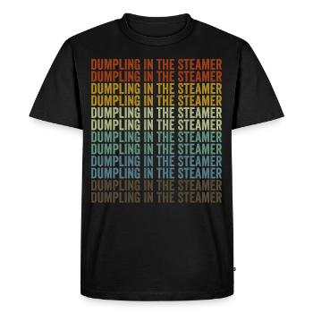 Dumpling In The Steamer Dim Sum Lover Chinese - Men's Premium Organic T-Shirt - black - Front - Nico (187cm)