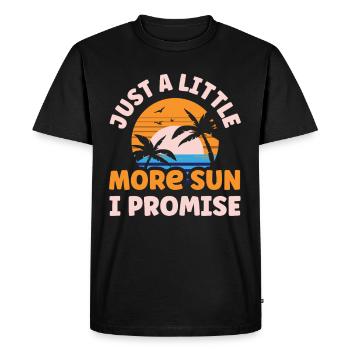Juste un peu plus de plage promise au soleil - T-shirt Premium bio Homme - noir - Devant - Nico (187cm)