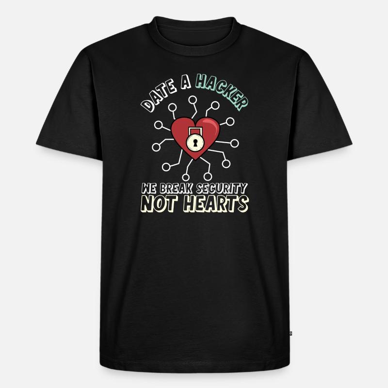Hacker Programmierer Entwickler Informatik - Männer Premium Bio T-Shirt - Schwarz