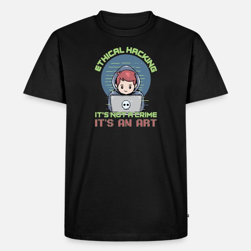 Hacker Programmer Developer Computer Science - Men's Premium Organic T-Shirt - black